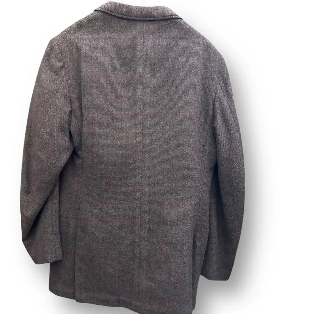 1960s Tweed Sport Coat 38R Hillary Morton ACWA Union Vintage Blazer Dark Green